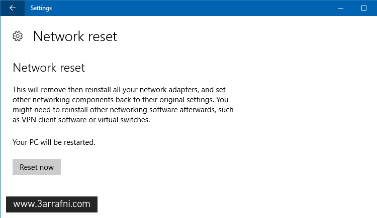 Network Reset