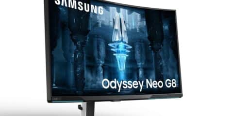 سامسونج تعلن عن "Odyssey Neo G8" بإصدار صغير الحجم من شاشة الألعاب المنحنية