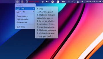 Clipy أفضل تطبيق إدارة للحافظة على أجهزة ماك Clipboard Manager 4